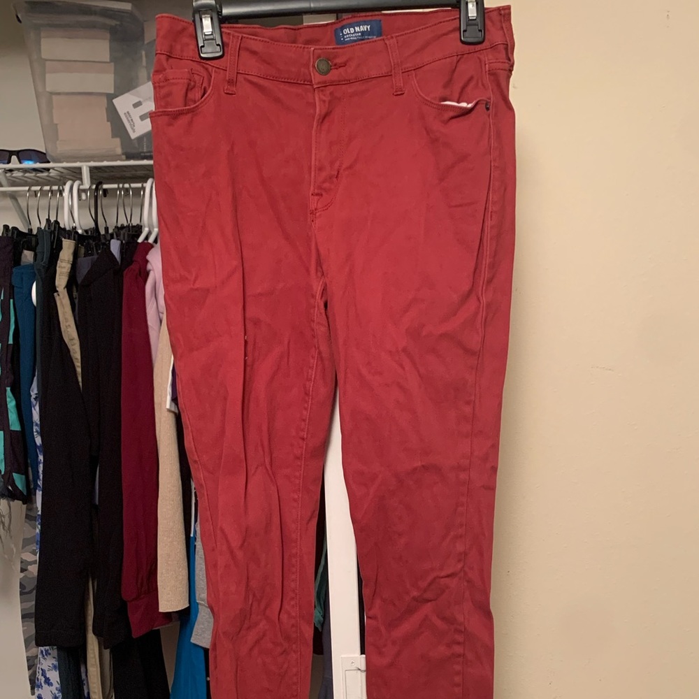 Women’s Old Navy Red/Burgundy Skinny Jeans